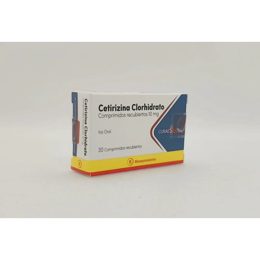 CETIRIZINA CLORHIDRATO 10MG CJ X 30 COMP RECUBIERTOS