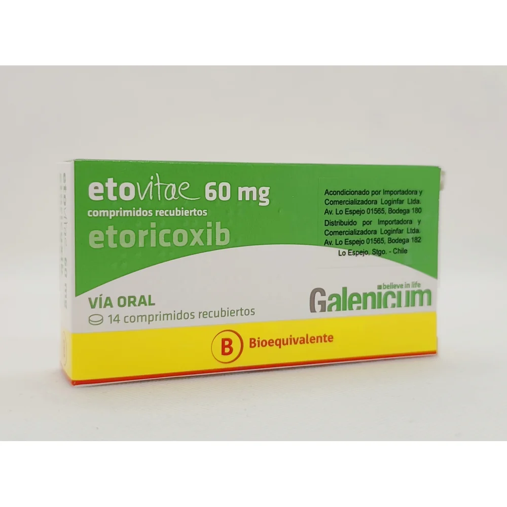 ETOVITAE 60MG CJ X 14 COMP RECUBIERTOS