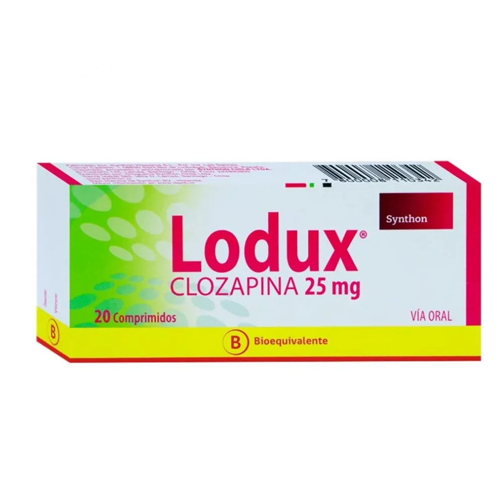 LODUX 25 MG 20 COMPRIMIDOS (CLOZAPINA)