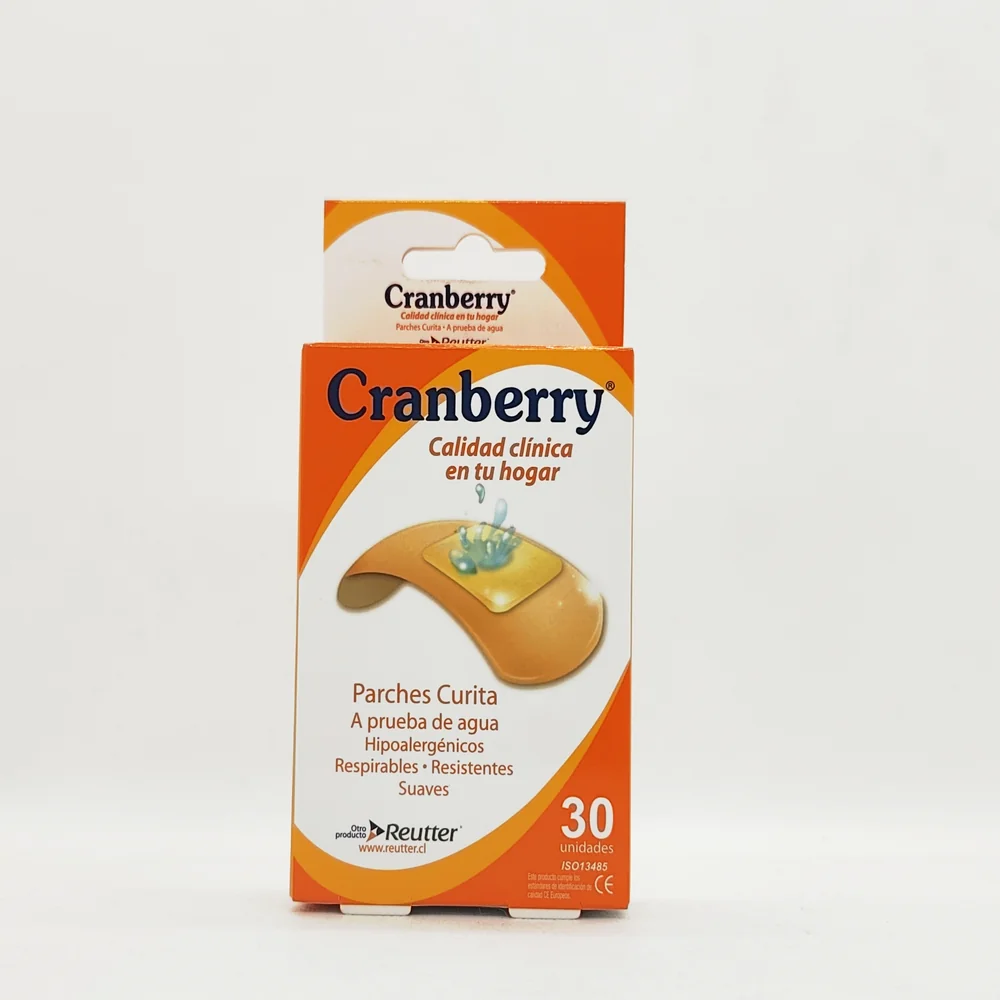 PARCHE CURITA P/AGUA X 30 UND CRANBERRY